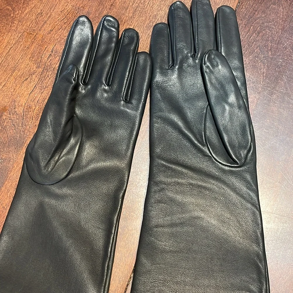 PRICE FIRM JCREW LEATHER OPERA GLOVES SZ large NWT